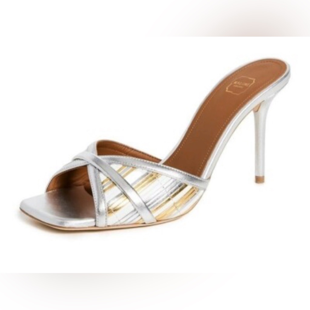 Malone Souliers Women’s Size 39 Perla Metallic Slip On Heels